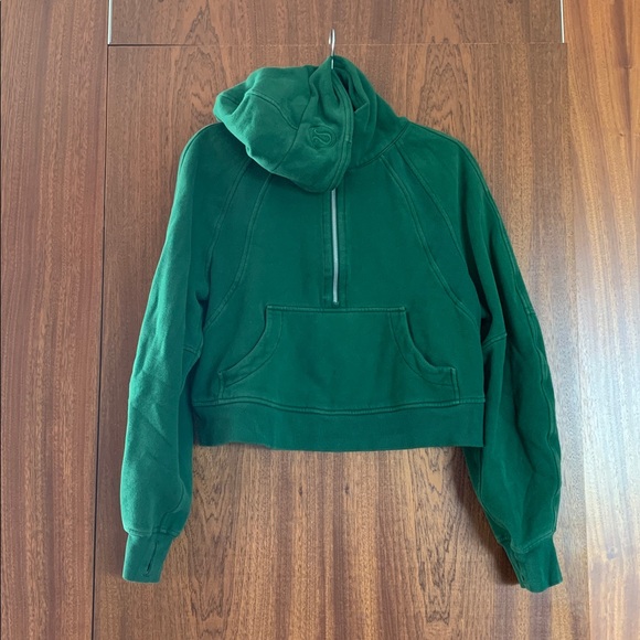 Lululemon EverGlade Green 1/2 Zip Scuba Hoodie - Picture 1 of 12